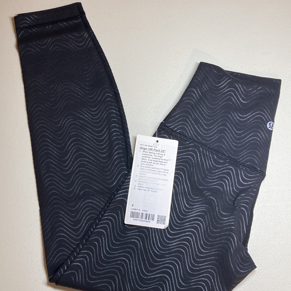 🔥 Lululemon Align 25” Aqueous Black 4 - Picture 3 of 8